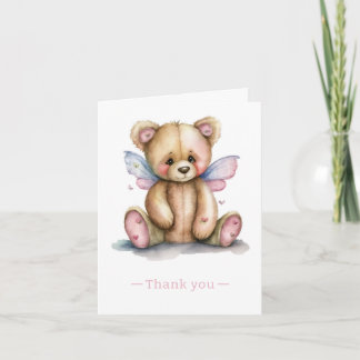 Teddy Bear met Wings Bedankkaart