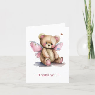 Teddy Bear met Wings Bedankkaart