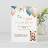 Teddy Bear : Mignonne Genre Reveillez Invitation (Debout devant)