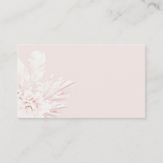 Teddy Bear Modern Boho Pink Baby shower Diaper Informatiekaartje (Achterkant)