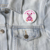 Teddy Bear | Mommy to Be Baby Shower Ronde Button 5,7 Cm (In situ)