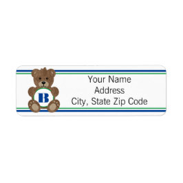Teddy Bear Monogram Return Label