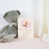 Teddy Bear Moon Barly Wachten Baby shower Kaart