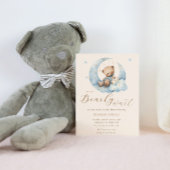 Teddy Bear Moon Barly Wachten Baby shower Kaart