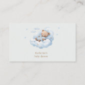 Teddy Bear Moon Luier Raffle Ticket Informatiekaartje (Achterkant)