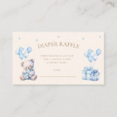 Teddy Bear Moon Luier Raffle Ticket Informatiekaartje (Voorkant)