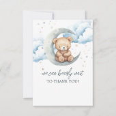 Teddy Bear Moon Stars Dank je wel Bedankkaart (Voorkant)