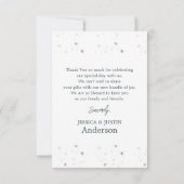 Teddy Bear Moon Stars Dank je wel Bedankkaart (Achterkant)