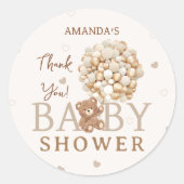 Teddy Bear neutraal bedankt Ronde Sticker (Voorkant)