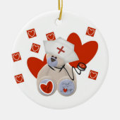 Teddy Bear Nurse Love Tshirts and Gifts Keramisch Ornament (Voorkant)