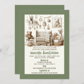 Teddy Bear Nursery Baby shower Invitation (Devant / Derrière)