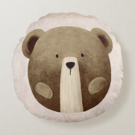 Teddy Bear Nursery Pillow Rond Kussen