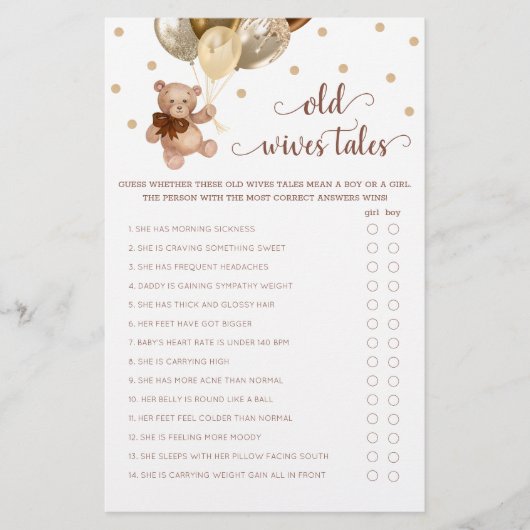 Teddy Bear Old Wives (Voorkant)