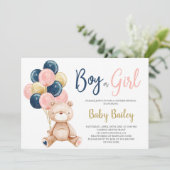 Teddy Bear onthult het geslacht Kaart (Staand voorkant)