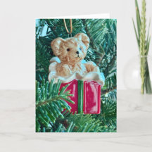 Teddy Bear Ornament Holiday Card