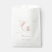Teddy Bear over het motorneutrale Baby shower Bedankzakje (Voorkant)