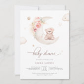 Teddy Bear over het motorneutrale Baby shower Kaart (Voorkant)