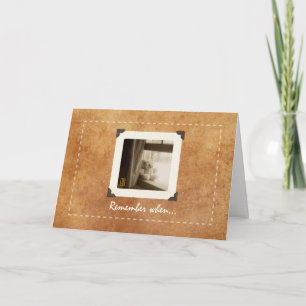 Teddy Bear over het Zill Nostalgische Foto Wenskaa Kaart