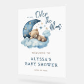 Teddy Bear Over the Moon Baby shower Bienvenue (Angle)