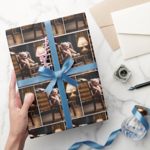 Teddy Bear over zijn stoel Cadeaupapier