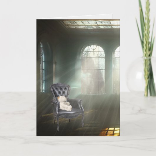 Teddy Bear over zijn stoel Kaart (Voorkant)