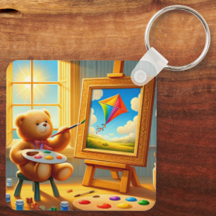 Teddy Bear Painter Sleutelhanger