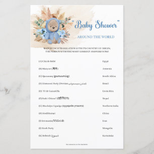 Teddy Bear pampas Baby shower over de hele wereld