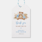 Teddy Bear Pampas Grass Baby Cadeaulabel (Voorkant)
