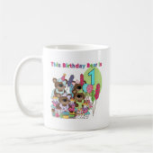 Teddy Bear Party 1e Verjaardag tshirts en geschenk Koffiemok (Links)