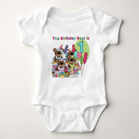 Teddy Bear Party 1st Birthday tshirts et cadeaux (Devant)