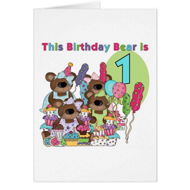 Teddy Bear Party 1st Birthday tshirts et cadeaux (Devant)