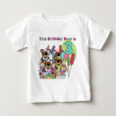 Teddy Bear Party 3rd Verjaardag Tshirts en geschen (Voorkant)