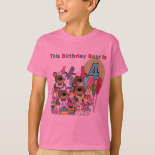 Teddy Bear Party 4e verjaardag Tshirts en geschenk