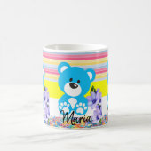 Teddy Bear Pastel Stripe Mok (Center)