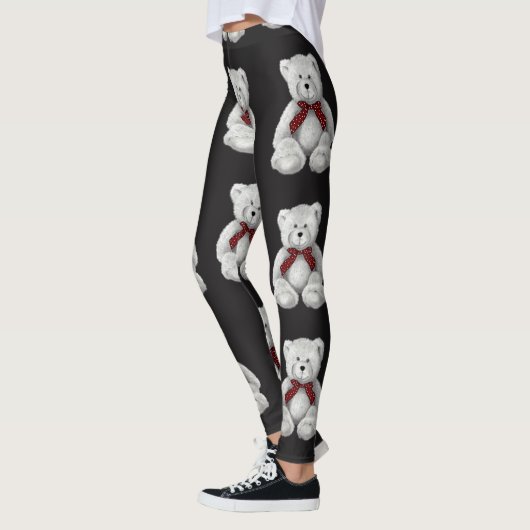Teddy Bear Pattern, Pencil Drawing, Beer Leggings (Links)