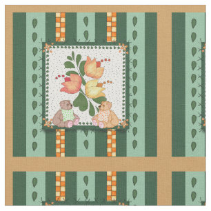 Teddy Bear Pattern Stof