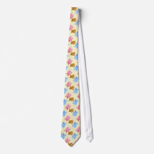 Teddy Bear Pattern Stropdas (Voorkant)