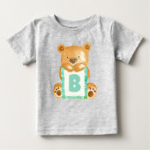 Teddy Bear Personalized Monogram Watercolor  (Voorkant)