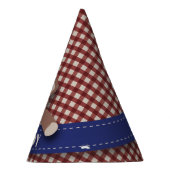 Teddy Bear Picnic Birthday - Red Gingham Feesthoedjes (Rechts)