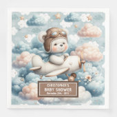 Teddy Bear Pilot servetten Baby shower tafel decor (Voorkant)