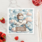 Teddy Bear Pilot servetten Baby shower tafel decor (Insitu)