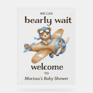 Teddy Bear Pilote Baby Boy Shoy Welcome