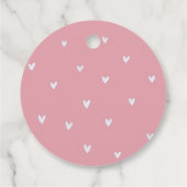 Teddy Bear Pink Baby shower Bedankjes Labels (Achterkant)