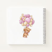 Teddy Bear Pink Balloons Baby shower Livre d'invit (Dos)