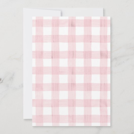 Teddy Bear Pink Beary First 1st Birthday Party Kaart (Achterkant)