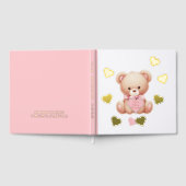 Teddy Bear Pink Hearts Foil Guestbook (Complet)