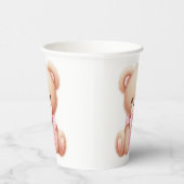 Teddy Bear Pink Papieren Bekers (Rechts)