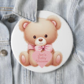 Teddy Bear Pink Ronde Button 6,0 Cm (In situ)