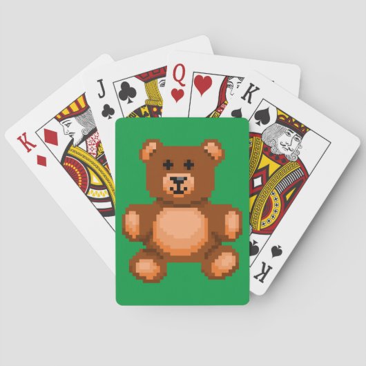  Teddy Bear - Pixel Art Pokerkaarten (Achterkant)