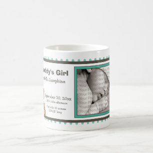 Teddy Bear Polkadot Baby Mug Don: aqua